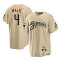 Arizona Diamondbacks #4 Ketel Marte Player Tan CONTON City Connect Home Game Stitched Jerseys