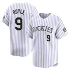 Colorado Rockies #9 Brenton Doyle Player White CONTON Limited Home Stitched Jerseys