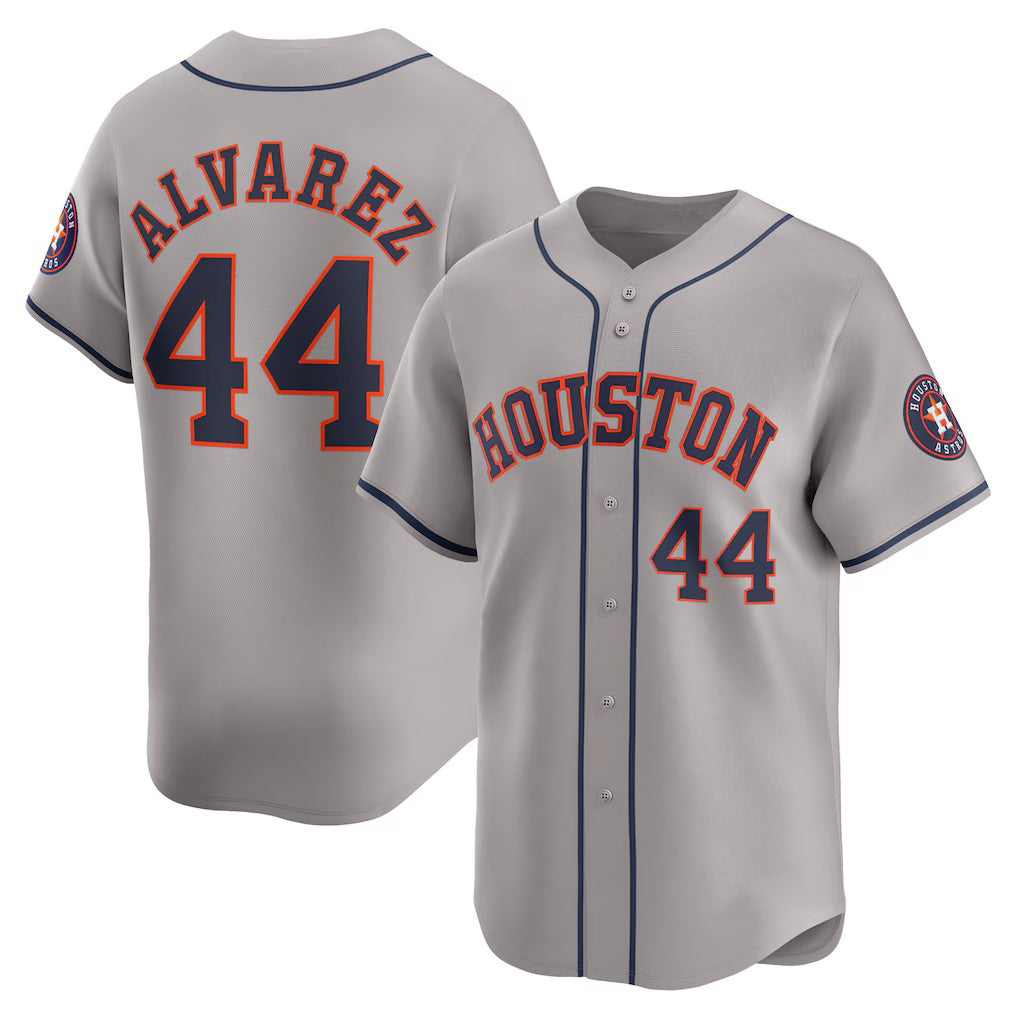 Houston Astros #44 Yordan Alvarez Gray CONTON Away Limited Player Jersey