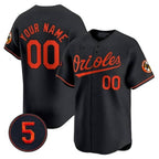 Custom Baltimore Orioles Robinson Patch Vapor Premier Limited Jersey ¨C Black 2 CONTON