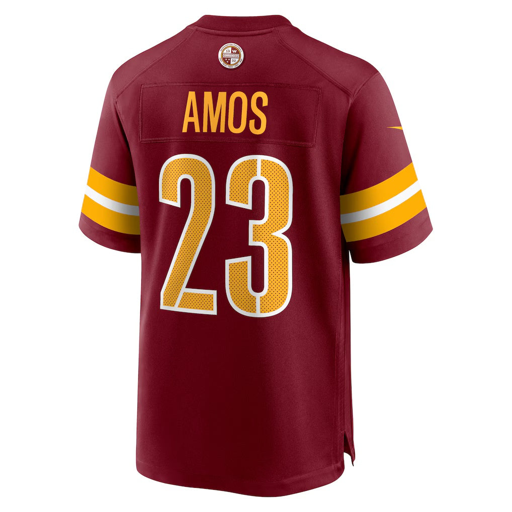 W.Commanders #23 Trey Amos Burgundy CONTON Team Game Jersey