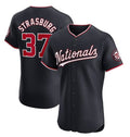 Washington Nationals #37 Stephen Strasburg Navy CONTON Alternate Elite Stitched Jersey