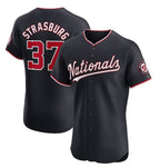 Washington Nationals #37 Stephen Strasburg Navy CONTON Alternate Elite Stitched Jersey