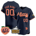 Custom Atlanta Braves Atliens & Peach Vapor Premier Limited Jersey ¨CNavy CONTON