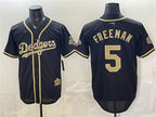 Los Angeles Dodgers #5 Freddie Freeman Black CONTON Military Appreciation Game Day Stitched Jersey