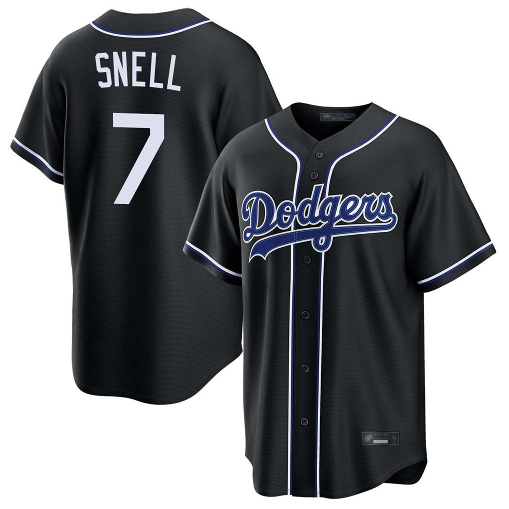 Los Angeles Dodgers #7 Blake Snell Player Black CONTON Carbon Limited Home Stitched Jerseys