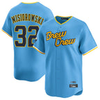 Milwaukee Brewers #32 Jacob Misiorowski Player Light Blue CONTON City Connect Home Limited Stitched Jerseys