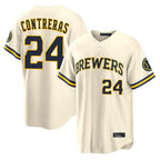 Milwaukee Brewers #24 William Contreras Player Cream CONTON Home Limited Stitched Jerseys