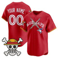 Custom Toronto Blue Jays x One Piece Red CONTON Vapor Premier Limited Jersey - Stitched