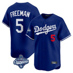 Los Angeles Dodgers #5 Freddie Freeman Player Royal CONTON World Series Meet Limited Home Stitched Jerseys