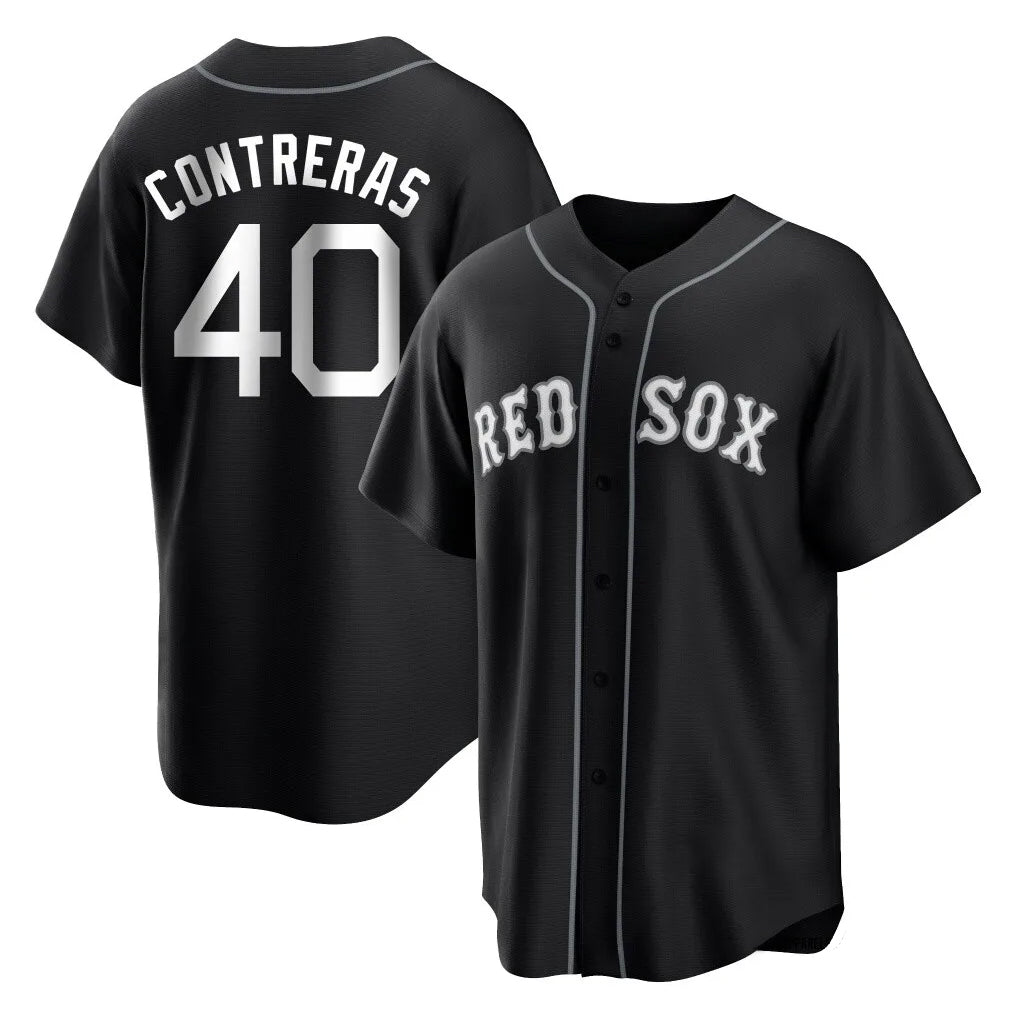 Boston Red Sox #40 Willson Contreras Player Black CONTON Home Game Stitched Jerseys