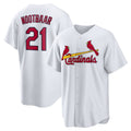 St. Louis Cardinals #21 Lars Nootbaar White CONTON Home Replica Jersey
