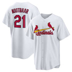 St. Louis Cardinals #21 Lars Nootbaar White CONTON Home Replica Jersey