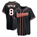 Baltimore Orioles #8 Cal Ripken Player Black CONTON Out Home Game Stitched Jerseys