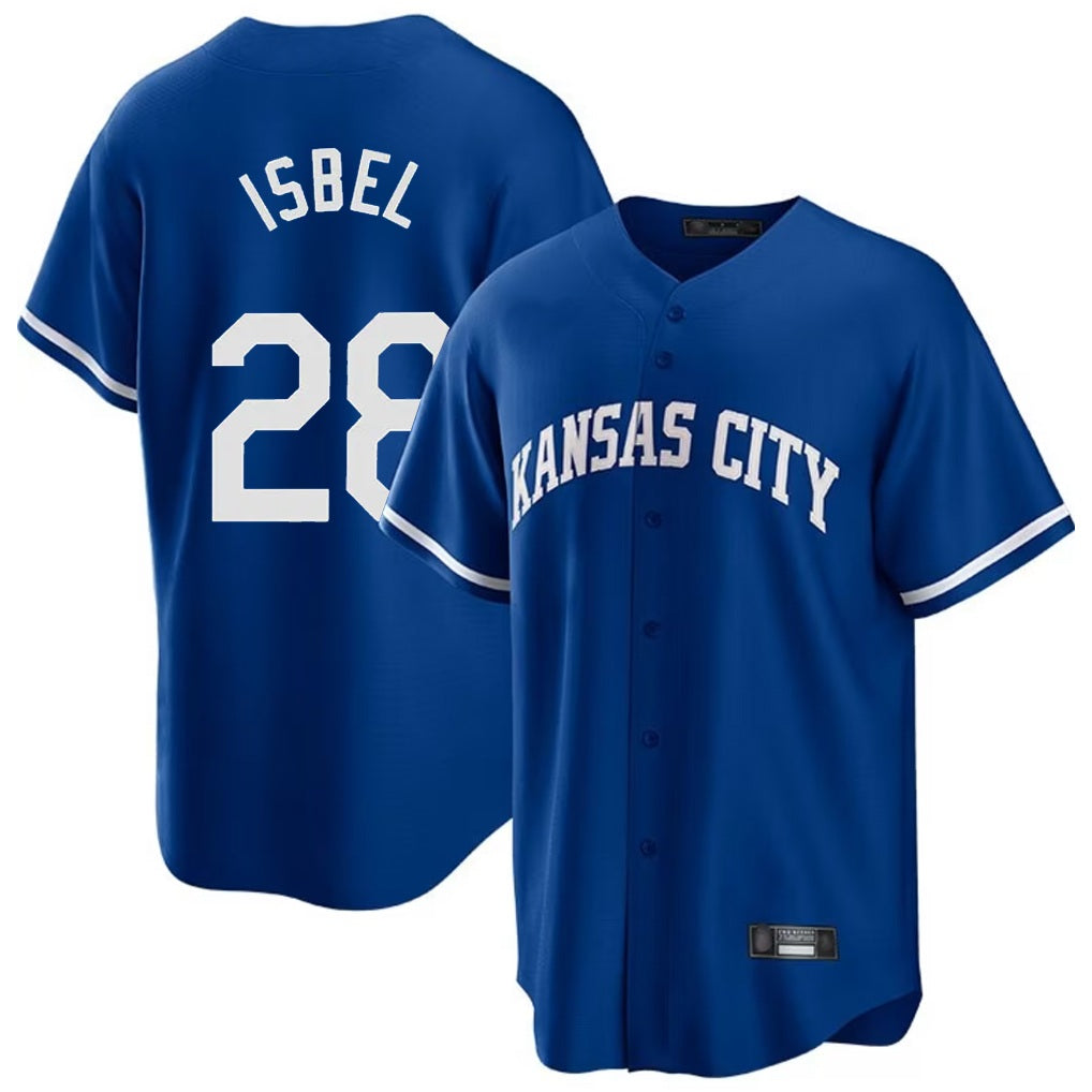 Kansas City Royals #28 Kyle Isbel Player Royal CONTON Game Home Stitched Jerseys