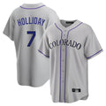 Colorado Rockies #7 Matt Holliday Player Gray CONTON Game Home Stitched Jerseys