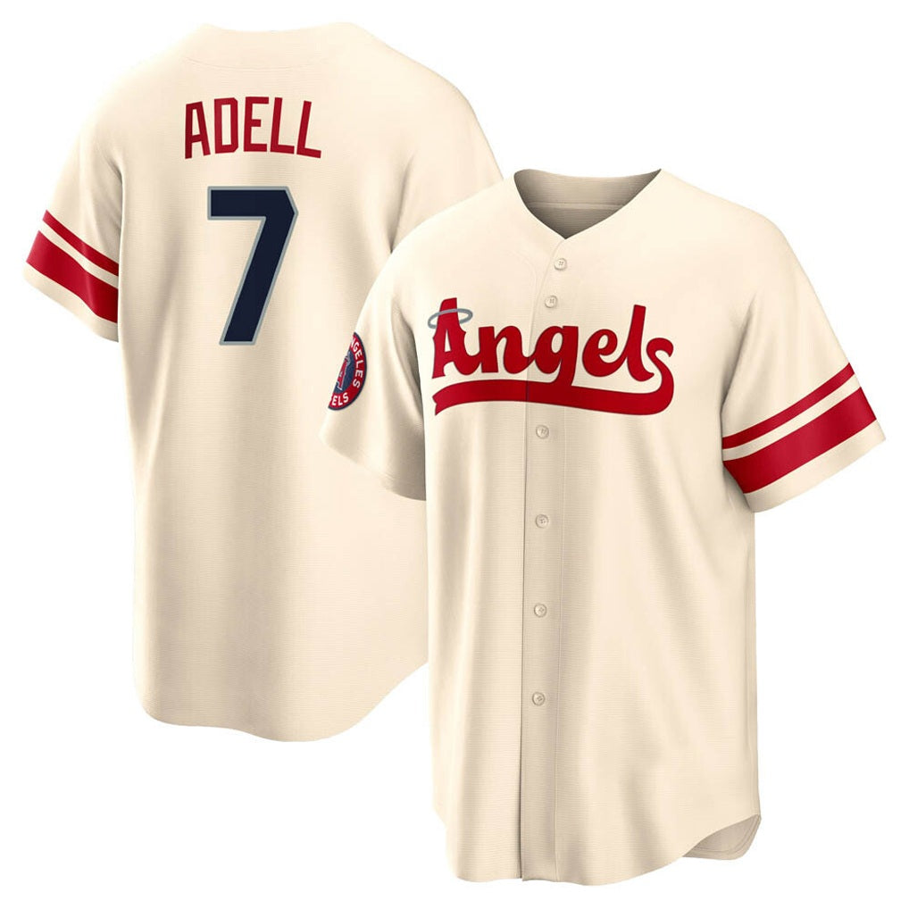 Los Angeles Angels #7 Jo Adell Player Cream CONTON City Connect Home Stitched Jerseys