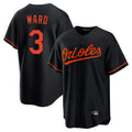 Baltimore Orioles #3 Taylor Ward Player Black CONTON Home Game Stitched Jerseys