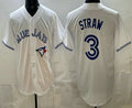 Toronto Blue Jays #3 Myles Straw White CONTON Limited Jersey
