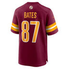 W.Commanders #87 John Bates Burgundy CONTON Game Jersey