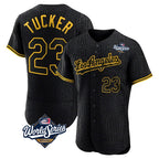Los Angeles Dodgers #23 Kyle Tucker Player Black CONTON World Series Snake Skin City Limited Elite Home Stitched Jerseys