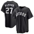 Houston Astros #27 Jose Altuve Black CONTON Lights Out Limited Stitched Jersey