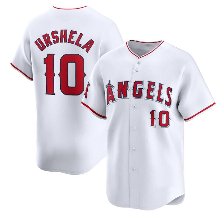 Los Angeles Angels #10 Gio Urshela White CONTON Home Limited Stitched Jersey
