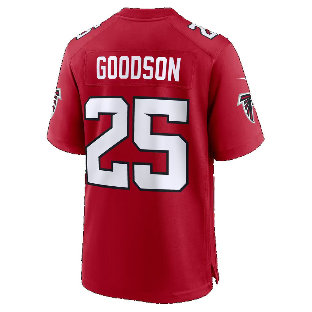 A.Falcons #25 Tyler Goodson Red Team Game Football jersey CONTON