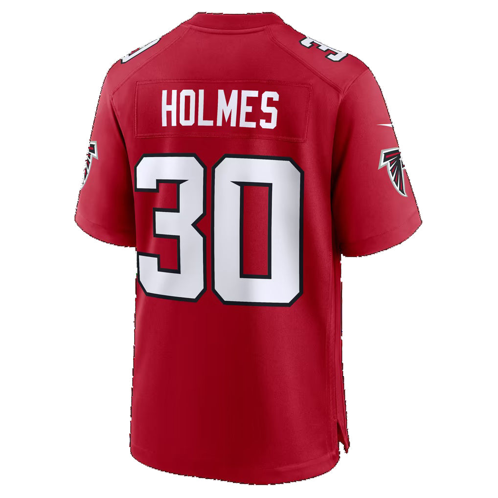 A.Falcons #30 Darnay Holmes Red Team Game Football jersey CONTON