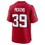 A.Falcons #39 Zacch Pickens Red Team Game Football jersey CONTON