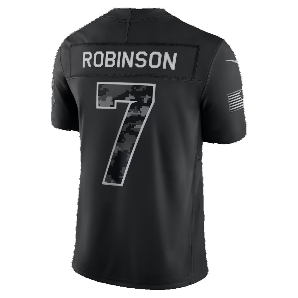 A.Falcons #7 Bijan Robinson Black 2026 Salute to Service Stitched Limited Football jersey CONTON