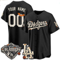 Custom Los Angeles Dodgers Black Halloween 2026 Baseball jersey CONTON