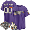 Custom Los Angeles Dodgers Purple Halloween 2026 Baseball jersey CONTON