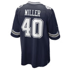 D.Cowboys #40 Von Miller Navy Game Jersey CONTON