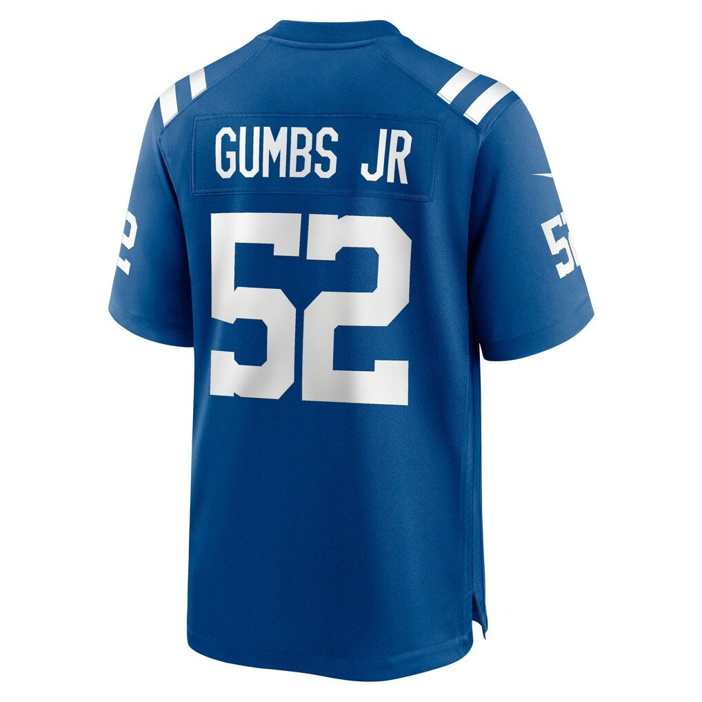 IN.Colts #52 George Gumbs Jr. Royal Team Game Jersey CONTON