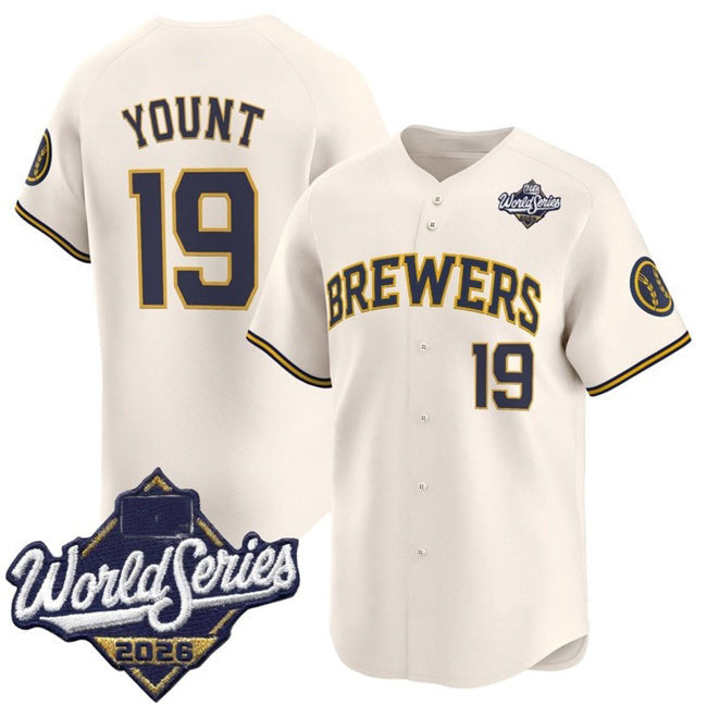 Milwaukee Brewers #19 Robin Yount Cream 2026 World Series Limited Stitched Jersey CONTON