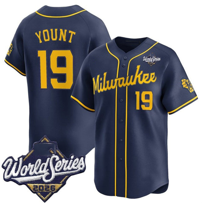Milwaukee Brewers #19 Robin Yount Navy 2026 World Series Alternate Limited Stitched Jersey CONTON