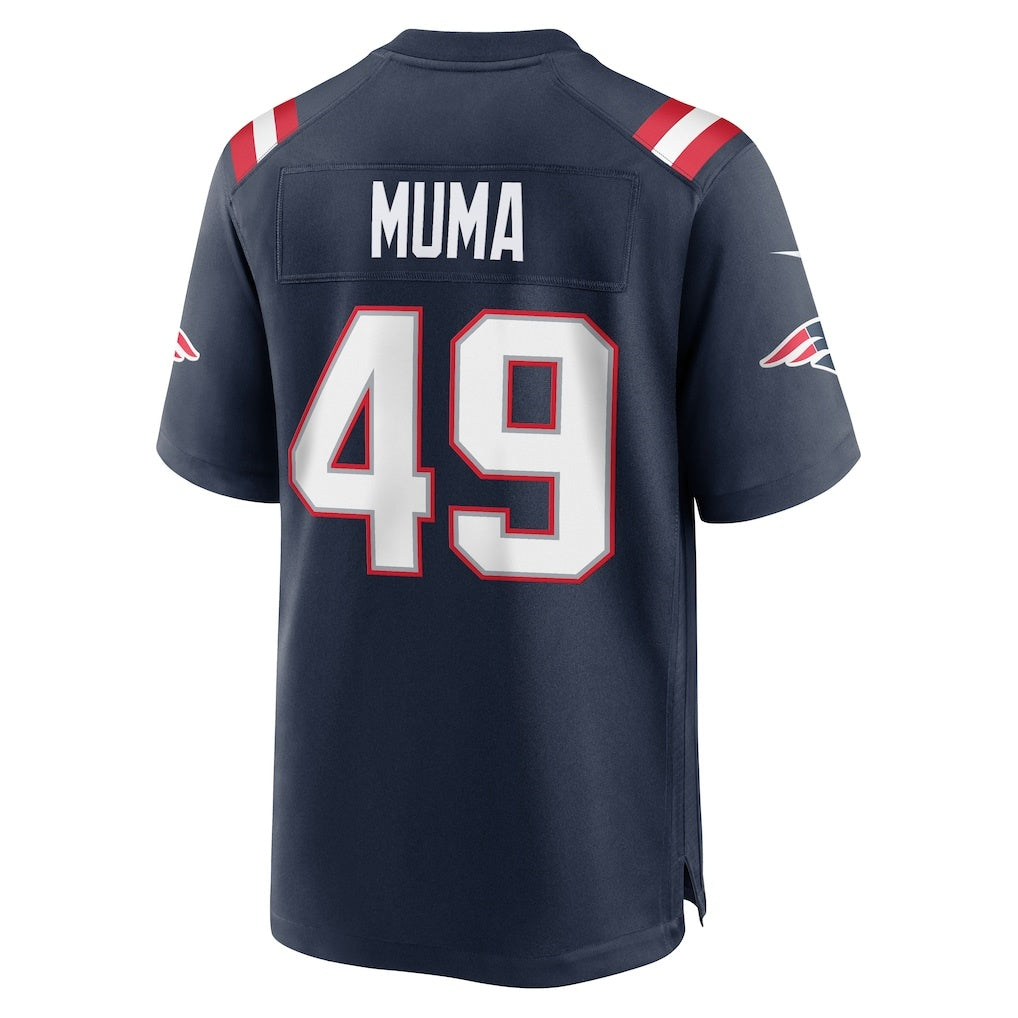 NE.Patriots #49 Chad Muma Navy Team Game Jersey CONTON