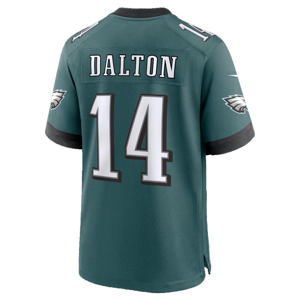 P.Eagles #14 Andy Dalton Midnight Green Team Game Jersey CONTON