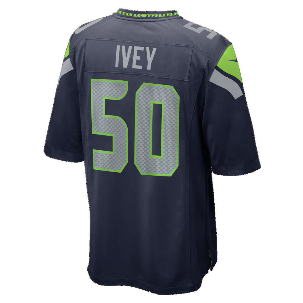 S.Seahawks #50 Jared Ivey College Navy Team Game Jersey CONTON