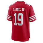 SF.49ers #19 Deebo Samuel Sr Scarlet Team Game Jersey CONTON