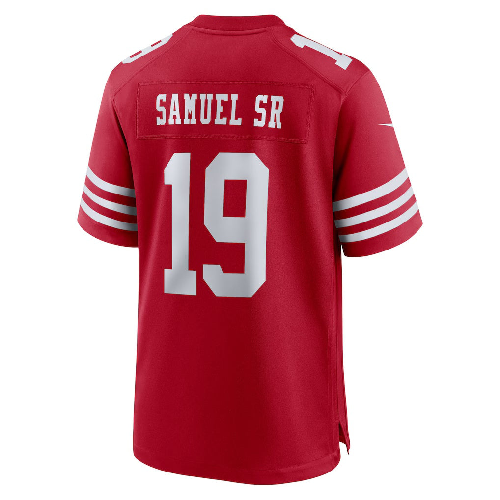 SF.49ers #19 Deebo Samuel Sr Scarlet Team Game Jersey CONTON