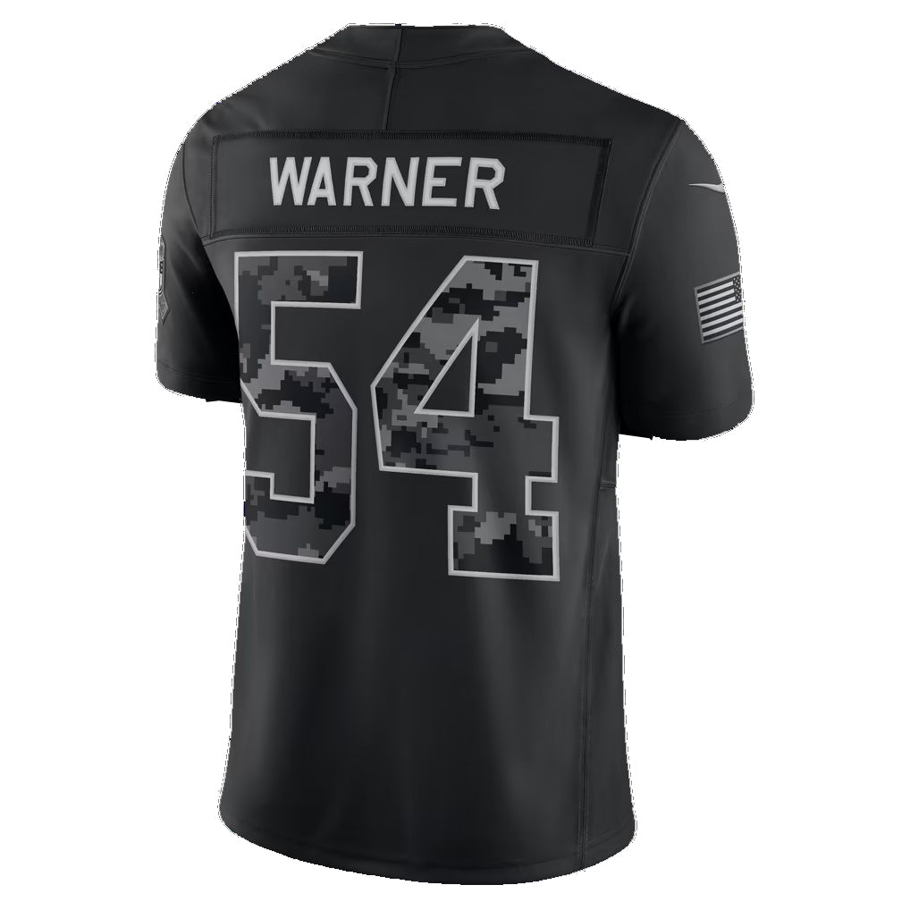 SF.49ers #54 Fred Warner Black 2026 Salute to Service Stitched Limited Football jersey CONTON