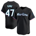 Miami Marlins #47 John King Player Black CONTON Home Limited Stitched Jerseys