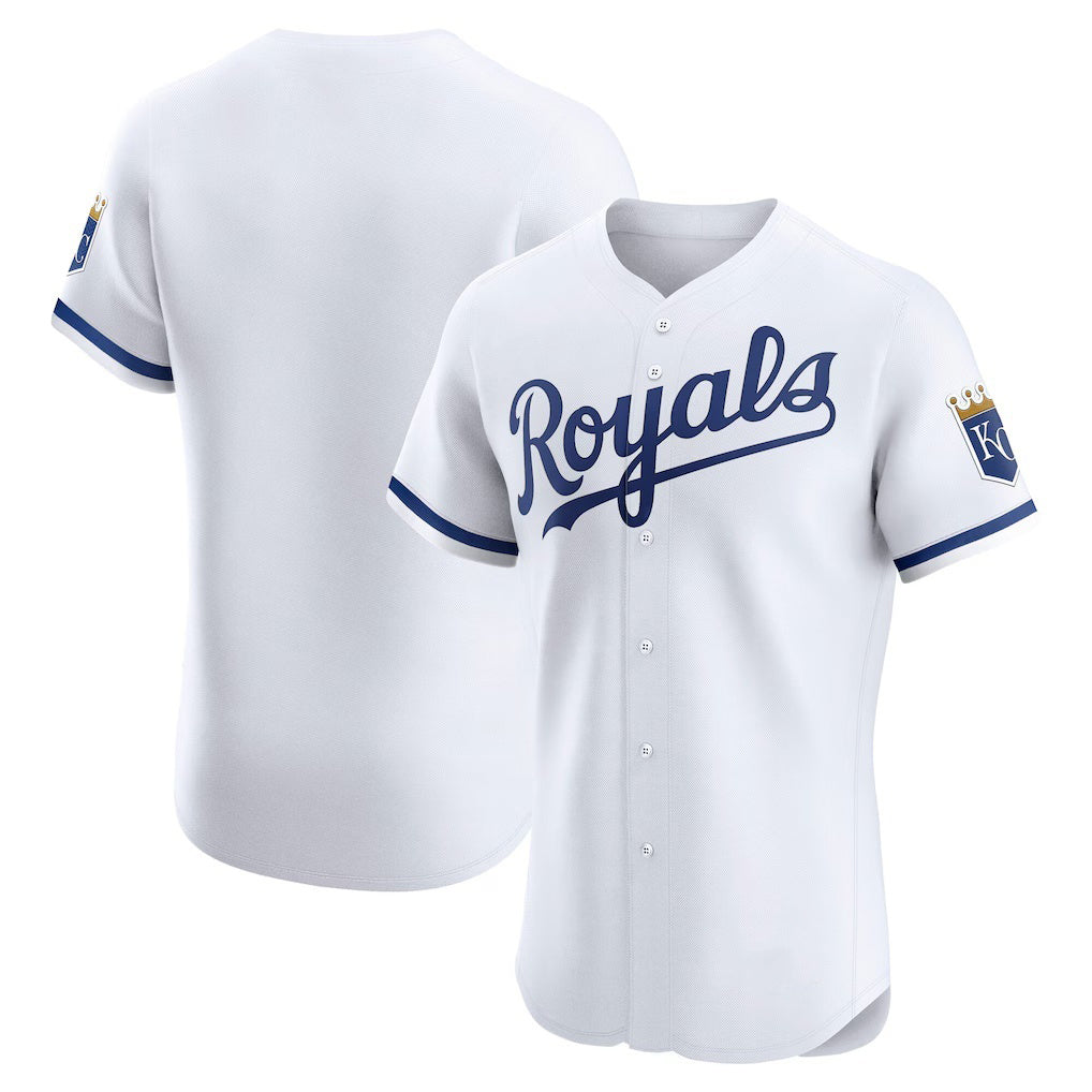 Kansas City Royals White CONTON Home Elite Jersey
