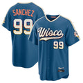 Milwaukee Brewers #99 Gary Sanchez Player Blue CONTON 2026 City Connect Home Game Stitched Jerseys