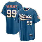 Milwaukee Brewers #99 Gary Sanchez Player Blue CONTON 2026 City Connect Home Game Stitched Jerseys