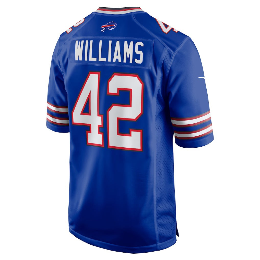 B.Bills #42 Dorian Williams Royal CONTON Home Game Jersey