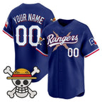 Custom Texas Rangers x One Piece Royal CONTON Vapor Premier Limited Jersey - Stitched