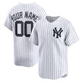 Custom New York Yankees White CONTON Home Limited Jersey